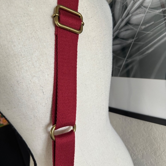 Women's Fossil Explorer Messenger Bag Fold Over Tote Crossbody RED Large - Picture 5 of 10